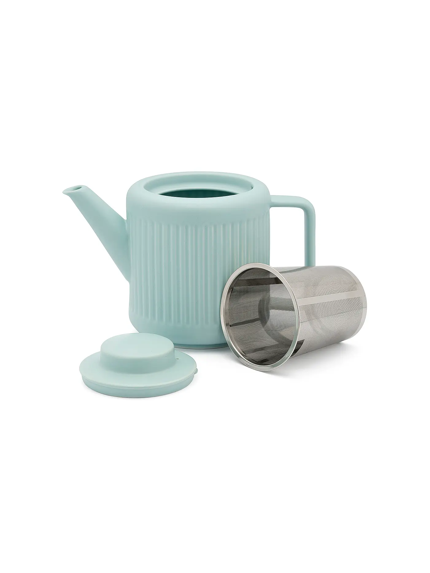 BREDEMEIJER |  Teekanne SKAGEN 1,2l Steingut Hellblau | hellblau